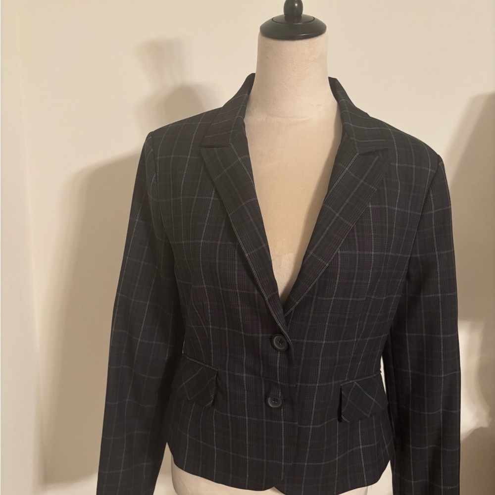 NWT Express Dark Plaid Blazer